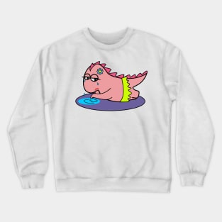 sad little dragon girl Crewneck Sweatshirt